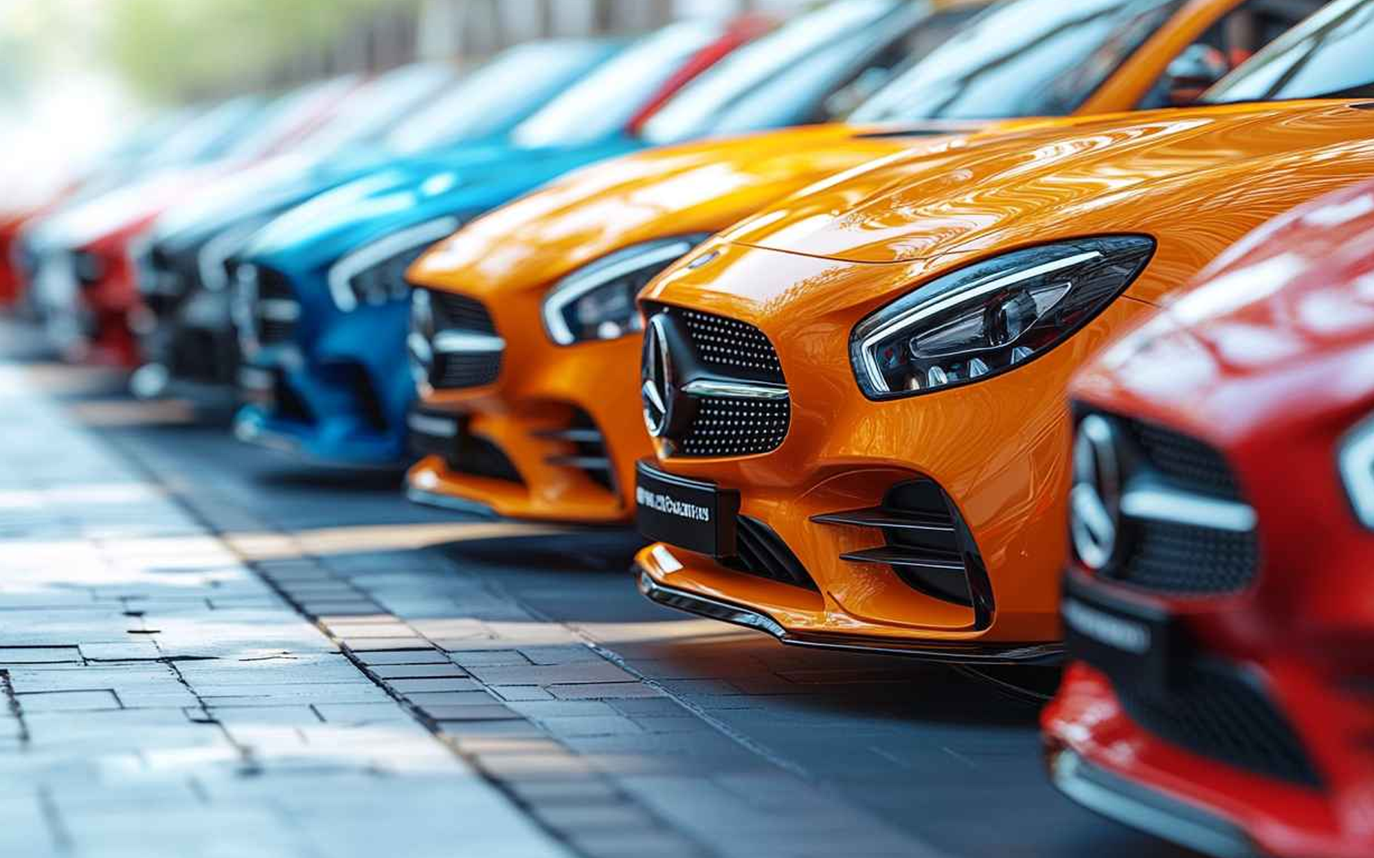 صورة لمجموعة من السيارات جنب بعضها البعض. A picture of a group of cars next to each other. Une photo d'un groupe de voitures les unes à côté des autres